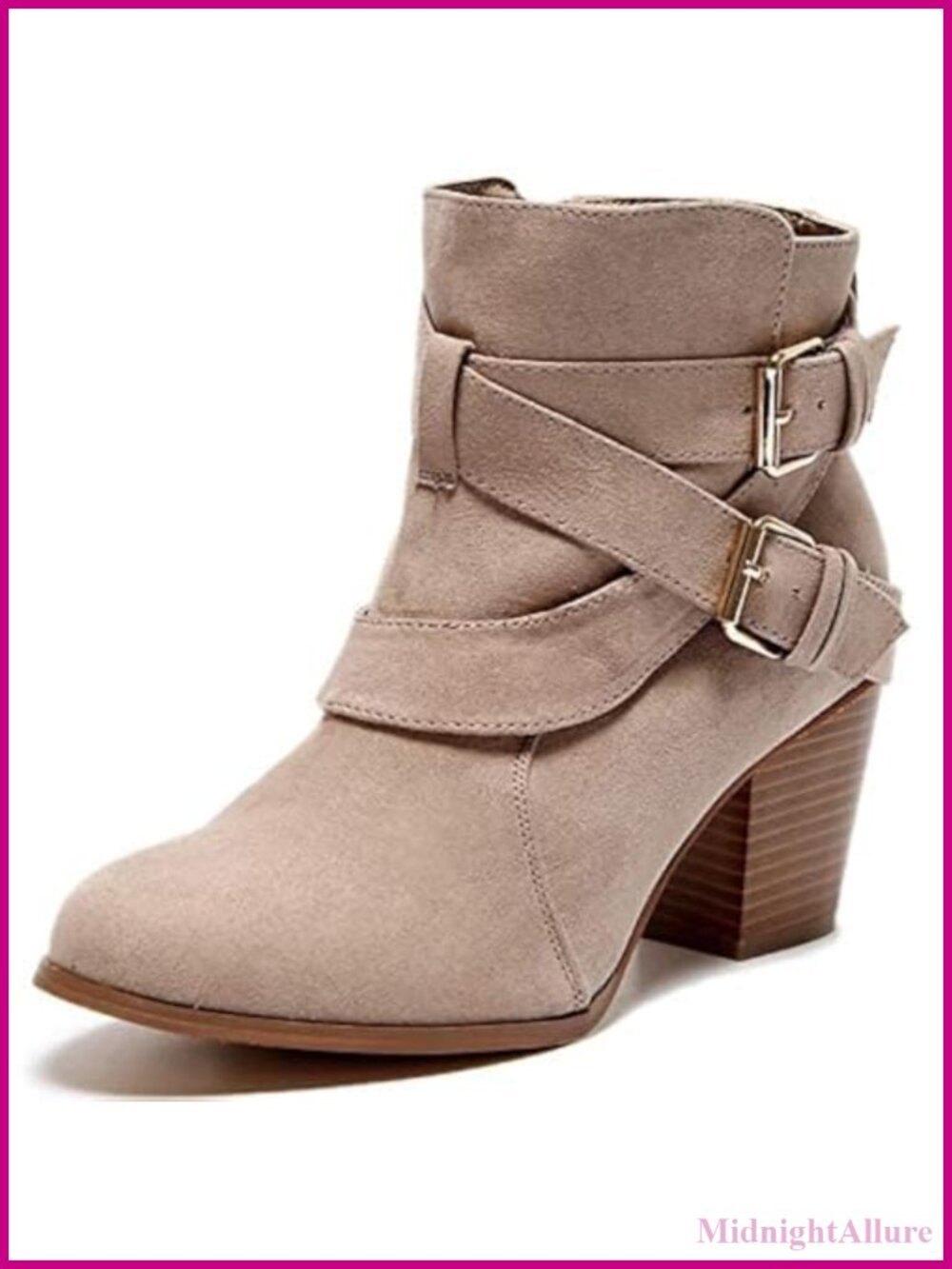 Women's Extra Wide Width Ankle Boots with Memory Foam Insole and Side Zipper